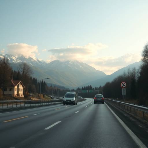 Close-up of a digital vignette sticker on an Austrian highway