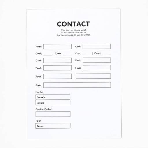 Example of a contact form with clear labels